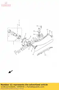 yamaha 1C0E22310000 prowadnica, korek 1 - Dół