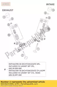 KTM 60036031000 válvula de escape - Lado inferior