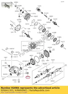 Kawasaki 920661303 plug - Bottom side