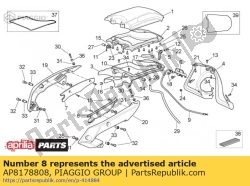 Aprilia AP8178808, Rama lewa. szary, OEM: Aprilia AP8178808