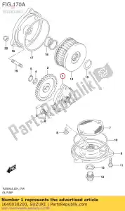 suzuki 1640038200 conjunto de bomba, eng o - Lado inferior