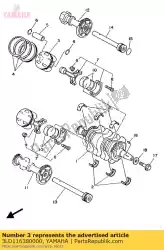 Aquí puede pedir pistón (1. 00 mm o / s) de Yamaha , con el número de pieza 3LD116380000: