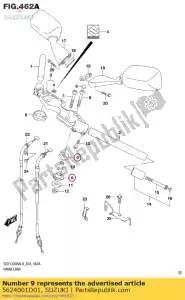 suzuki 5624001D01 coussin, upr brkt - La partie au fond