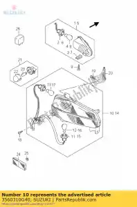 Suzuki 3560310G40 lamp assy,rear - Bottom side