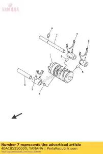 yamaha 4BA185350000 barra, guia do garfo de mudança 2 - Lado inferior