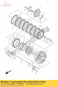 yamaha 1D7163210000 plaque, friction - La partie au fond