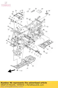 yamaha 5NDF147A0200 beschermkap, motor 1 - Onderkant