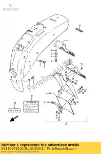 Suzuki 6311024B1213L fender,rear - Bottom side