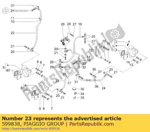 Piaggio Group 599838 encanamento - Lado inferior