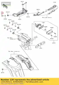 kawasaki 120CA0522 boutmof 5x22 zx1000e8f - Onderkant