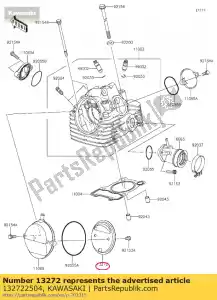 kawasaki 132722504 01 plate,breather - Bottom side