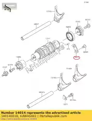 Here you can order the plate-position from Kawasaki, with part number 140140018: