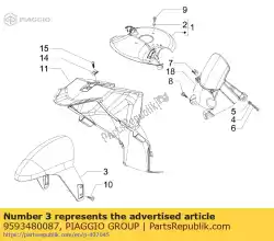 Qui puoi ordinare parafango da Piaggio Group , con numero parte 9593480087: