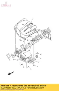 yamaha 902690680400 rivet - Bottom side