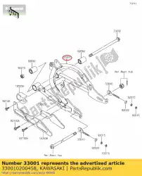 Qui puoi ordinare braccio-comp-swing, p. Silver da Kawasaki , con numero parte 330010200458: