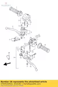 suzuki 5764420A02 ressort, régleur - La partie au fond