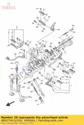 Here you can order the footrest, rear 2 from Yamaha, with part number 4BR274410100: