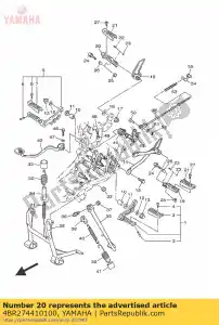 yamaha 4BR274410100 footrest, rear 2 - Bottom side