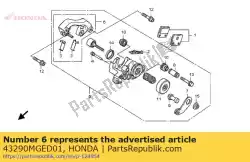 Here you can order the bracket sub assy., parking brake from Honda, with part number 43290MGED01: