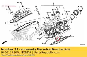 Honda 9430114200 goujon, 14x20 - La partie au fond