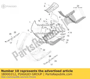 Piaggio Group 1B000312 placa superior - Lado inferior