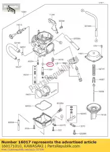 kawasaki 160171010 dysza ig?owa kl250-a2 - Dół