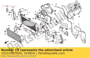Honda 19101MZ0000 réservoir, réserve radiateur - La partie au fond