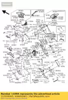 110550065, Kawasaki, staffa, pad zg1400a8f kawasaki gtr 1400 2008 2009, Nuovo