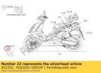 852351, Piaggio Group, Set di decalcomanie aprilia sr 50 2004 2005 2006 2007 2008 2009, Nuovo