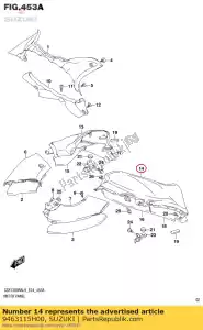 suzuki 9463115H00 painel, lado, l - Lado inferior