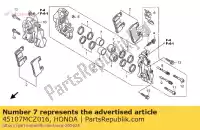 45107MCZ016, Honda, t?ok a honda cb cbr vtr cbf cbrrr vtrsp cba cbsa 900 1000 1300 600, Nowy