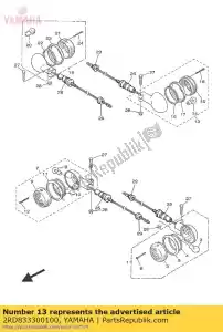 yamaha 2RD833300100 achter knipperlicht assy 1 - Onderkant