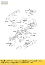 Qui puoi ordinare modello, cappuccio superiore, u zx900-e1 da Kawasaki , con numero parte 560631526: