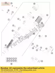 Here you can order the insert silencer from KTM, with part number 78105081040: