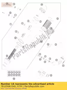 ktm 78105081040 insert silencer - Bottom side