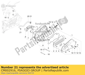 aprilia CM002916 fascetta - Lato superiore