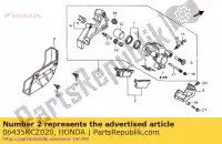 06435KCZ020, Honda, set di pastiglie, freno honda xr 250 400 1996 1997 1998 1999 2000 2001 2002, Nuovo