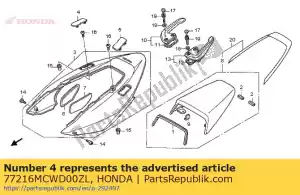 Honda 77216MCWD00ZL capa, r. grip * nha66p * - Lado inferior