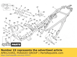 Aprilia AP8121092, Distanziatore, OEM: Aprilia AP8121092