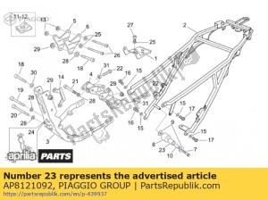 aprilia AP8121092 spacer - Bottom side