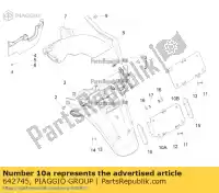 642745, Piaggio Group, number plate holder piaggio bv fly mp zapc526b zapm69 zapm798g zapm860x, zapta10w zapma20s zapta10x 50 150 350 500 2012 2014 2015 2016 2017 2018 2019 2020 2021 2022, New