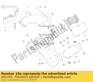 Piaggio Group 642745 uchwyt tablicy rejestracyjnej - Dół