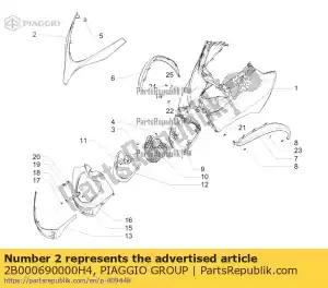 Piaggio Group 2B000690000H4 blokada przedniej os?ony - Dół