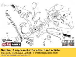 Aprilia 853534, Screw w/flange m8x35 titan, OEM: Aprilia 853534