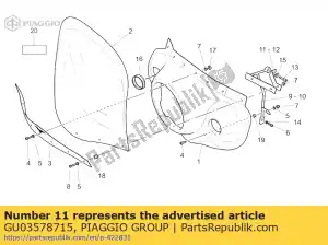 Piaggio Group GU03578715 abrazadera derecha - Lado inferior