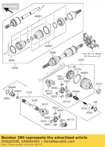 kawasaki 290Q0508 screw-set-socket klf400-b3 - Bottom side