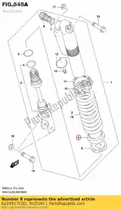 Suzuki 6224917C00 muelle de asiento - Lado inferior