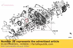 Here you can order the oring, 81x2. 2 from Honda, with part number 91307MGED01: