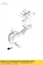 Aquí puede pedir protector, silenciador de Yamaha , con el número de pieza 21W147580000: