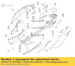 Ici, vous pouvez commander le panneau latéral gauche auprès de Piaggio Group , avec le numéro de pièce 2B000723000Q4: